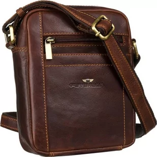 Peterson Listonoszka skórzana Peterson PTN TB-117-COM COGNA koniakowa - Teczki i aktówki - miniaturka - grafika 1