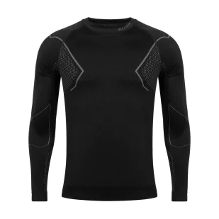 Bluza Termoaktywna Męska Alpinus Active Base Layer - Czarna - Odzież taktyczna i umundurowanie - miniaturka - grafika 1