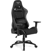 Fotele gamingowe - Fotel GAMVIS Phantom Large Czarny (białe elementy) - miniaturka - grafika 1