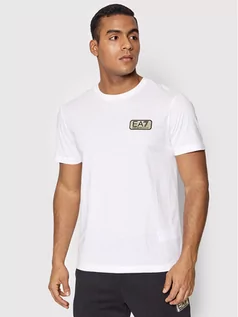 Koszulki męskie - Emporio Armani EA7 T-Shirt 3LPT23 PJM9Z 1100 Biały Regular Fit - grafika 1