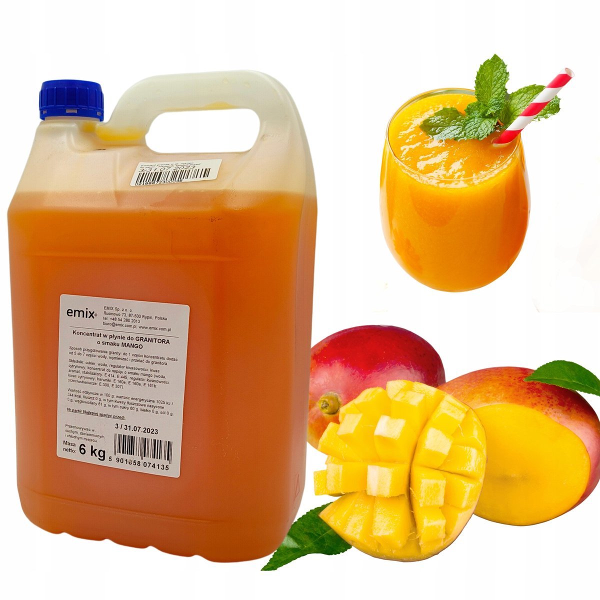 Emix Granita Mango - Koncentrat do przygotowania napoju 6 kg