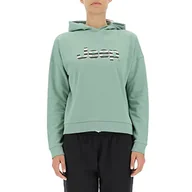 Bluzy damskie - Jeep J Cropped Bluza Damska z Kapturem Print Striped J22w Długa Dzianina Damska - miniaturka - grafika 1