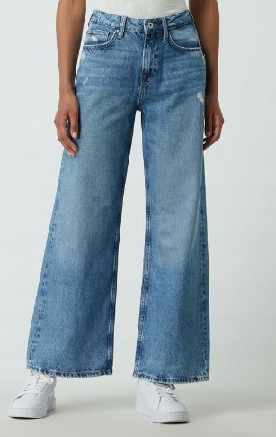 Pepe Jeans Spodnie Na Zamek Jeansowe Niebieskie Proste 26/30 1Zxf3_E*