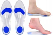 Akcesoria obuwnicze - SUPINUJĄCE Wkładki do butów SILIKONOWE żelowe ORTOPEDYCZNE Poduszki - 45/46 - miniaturka - grafika 1
