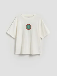Reserved - T-shirt z nadrukiem - biały - Koszulki dla chłopców - miniaturka - grafika 1