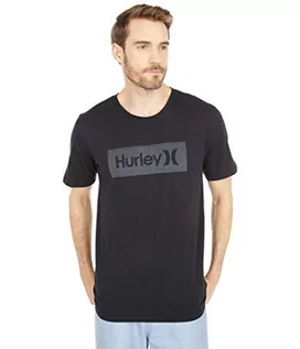 Koszule męskie - Hurley Męska koszula M Evd Wsh Oao Boxed Texture Ss czarny czarny M DB3925 - grafika 1