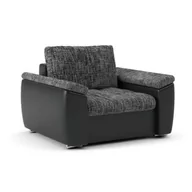 Fotele - Fotel do salonu, Vegas, 105x90x70 cm, grafit, czarny - miniaturka - grafika 1