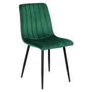 Krzesła - Krzesło welurowe do kuchni, salonu, 44x51x89 cm, zielony - miniaturka - grafika 1