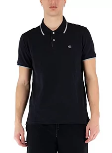 Champion Męska koszulka polo Gallery C-Logo, pique Stretch, czarny, S - Koszulki męskie - miniaturka - grafika 1
