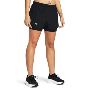 Under Armour Damskie szorty Fly by 2 w 1 - Spodenki damskie - miniaturka - grafika 1