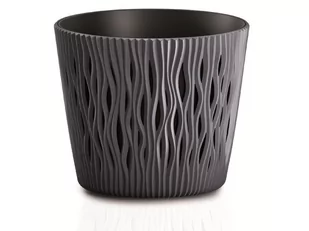 Prosperplast SANDY ROUND Doniczka 18,9 cm, antracyt DSR190 - Donice - miniaturka - grafika 1
