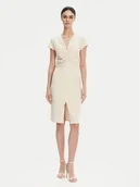 Sukienki - Rinascimento Sukienka koktajlowa CFC0123774003 Beżowy Regular Fit - miniaturka - grafika 1