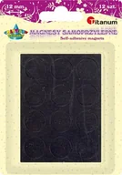 Zabawki kreatywne - Magnesy samoprzylepne okrągłe czarne 12mm 12szt - Titanum - miniaturka - grafika 1
