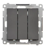 Wyłączniki światła i elektryczne - Wyłącznik potrójny Simon 55 - grafitowy mat - miniaturka - grafika 1