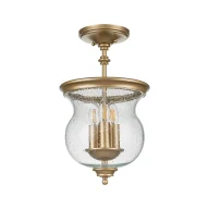 Lampy sufitowe - Nasufitowa lampa Pickering Lane FE-PICKERING-LANE-SF-PNBR Feiss mosiądz - miniaturka - grafika 1