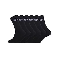 Skarpetki damskie - UMBRO UMB/1/TENX6 Trwałe skarpety sportowe - zestaw 6 sztuk - męskie wysokie skarpetki, tenis, wygodne, czarny, 39-42 EU - miniaturka - grafika 1