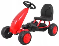 Jeździki dla dzieci - Gokart na Pedały dla Najmłodszych Pełna Obudowa Czerwony Jakość - miniaturka - grafika 1