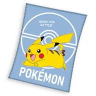 Koce i narzuty dla dzieci - Kocyk Coral POKEMON PIKACHU Koc 110x140 cm dla dzieci CARBOTEX POK2408028 - miniaturka - grafika 1