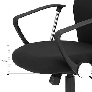 Fotel biurowy, krzesło biurowe Krzesło Biurowe Ergonomiczne Krzesło Obrotowe Wyściełane Siedzisko Pokrycie Materiałowe Regulowane I Przechylane Do 120 Kg Nośno - Fotele i krzesła biurowe - miniaturka - grafika 6