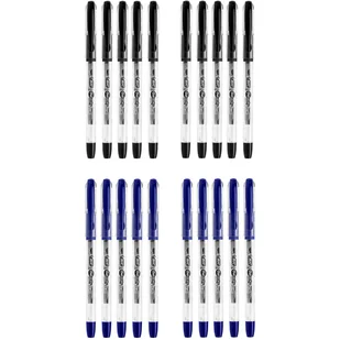 20 szt. x długopis żelowy BIC Gel-ocity Stic cienka końcówka: 10x niebieski i 10x czarny - Długopisy - miniaturka - grafika 1