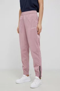 Spodnie damskie - Calvin Klein Jeans Jeans Spodnie damskie kolor różowy gładkie - grafika 1