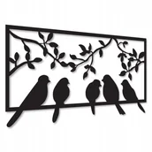 Dekoracje domu - Ptaki Dekoracja Ścienna Panel 3D Drewniana Kuchnia - miniaturka - grafika 1