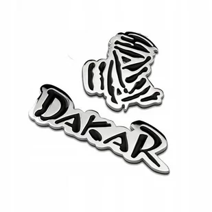 Naklejka DAKAR 3D EMBLEMAT Metalowy Silver - Akcesoria motoryzacyjne - miniaturka - grafika 1
