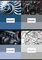 Szkolne artykuły papiernicze - Zeszyt A5 w kratkę 60 kartek Engine 10 sztuk mix - St. Majewski - miniaturka - grafika 1