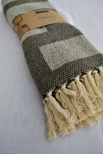 Koc 150 x 200 Bawełniany Boho Aredo 11 Brąz - Koce - miniaturka - grafika 3