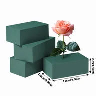 Rękodzieło - TEMU 4 szt. Zielone Bloki Piankowe Kwiatowe - Wielofunkcyjne, Nawilżające i Trwałe Koncentraty do Bukietów DIY, Idealne dla Florystów, Dekoracji - miniaturka - grafika 1