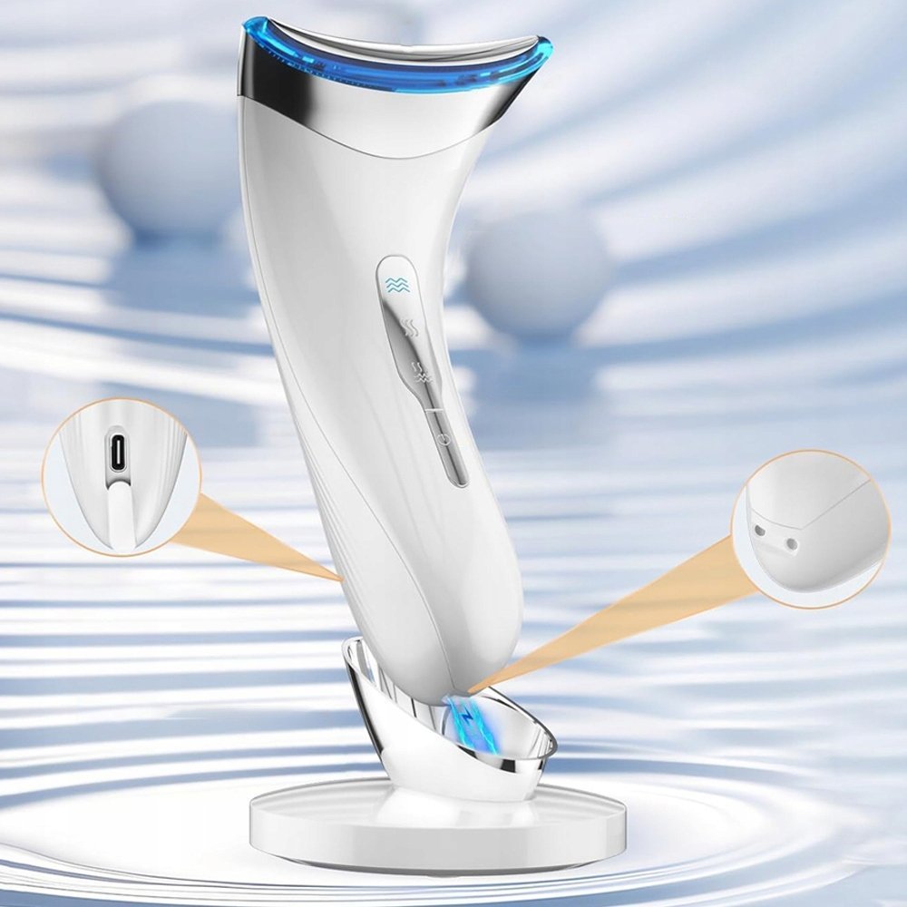 MASAŻER SONICZNY DO UJĘDRNIANIA TWARZY I SZYJI ULTRADŹWIĘKOWY EMS 3 TRYBY