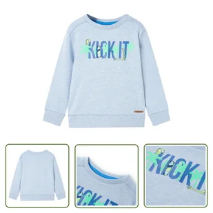 Bluza dziecięca - jasnoniebieski melanż - 128 - Bluza Dla Dziecka - Bluzy dla dziewczynek - miniaturka - grafika 1