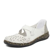 Półbuty damskie - Półbuty Rieker CEO-46352-80 Biały - miniaturka - grafika 1