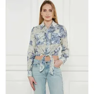 Koszule damskie - GUESS Koszula ADELAIDE Cropped Fit - miniaturka - grafika 1