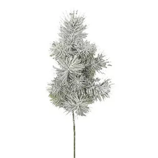Sztuczna ośnieżona gałąź Sosna z brokatem, 55 cm - Sztuczne kwiaty - miniaturka - grafika 1