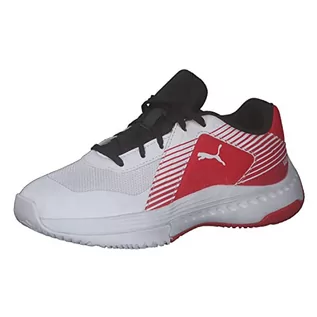 Czółenka - PUMA Unisex dziecięcy Varion Jr wewnętrzny czółenka buty, Puma White Puma Black High Risk Red, 31 EU - grafika 1