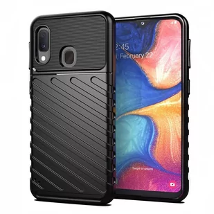 Thunder Case elastyczne pancerne etui pokrowiec Samsung Galaxy A20e czarny - Etui i futerały do telefonów - miniaturka - grafika 1