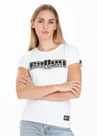 Koszulki sportowe męskie - Damski T-Shirt Pit Bull Classic Boxing White/Black - miniaturka - grafika 1