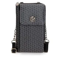 Paski - Pepe Jeans Megan Obudowa na messenger Mały Czarny 11x20x4 cms Skóra syntetyczna, czarny, Talla única, Mały pasek na ramię - miniaturka - grafika 1