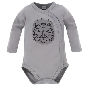 Pinokio Body rozpinane Le Tigre 56 SZARE - Body dla niemowląt - miniaturka - grafika 1