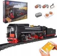 Klocki - Mould King 12003 Steam Lokomotywa Klocki pociąg parowy z oświetleniem LED - miniaturka - grafika 1