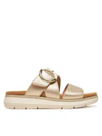 Klapki i japonki damskie - Remonte Klapki D2K51-90 Złoty - miniaturka - grafika 1