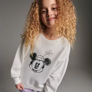 Reserved - Bluza Mickey Mouse - Kremowy - Bluzy dla dziewczynek - miniaturka - grafika 1