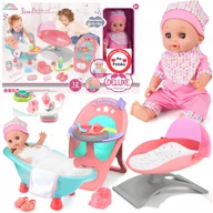 Lalki dla dziewczynek - Lalka Bobas Martynka Mówi Śpiewa Pl Pije Sika Zestaw 3w1 WANienka Krzesełko - miniaturka - grafika 1