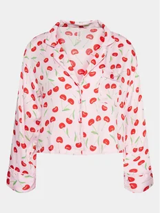 Hunkemöller Koszulka piżamowa 205059 Różowy Relaxed Fit - Piżamy damskie - miniaturka - grafika 1