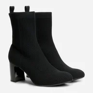 Botki damskie - Botki damskie na słupku wysokie Tommy Hilfiger FW0FW07405 38 Czarne (8720644256398) - miniaturka - grafika 1