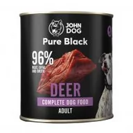 Mokra karma dla psów - John Dog Pure Black Mokra karma dla dorosłych psów Jeleń 800 g - miniaturka - grafika 1