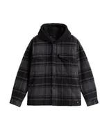 Kurtki męskie - Vans Kurtka Męska Piedmont Hooded Plaid Shacket Black Asphalt VN000P7VQFY1 XS - miniaturka - grafika 1