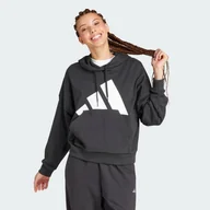 Bluzy sportowe damskie - Bluza z kapturem Essentials Big Logo French Terry Loose - miniaturka - grafika 1