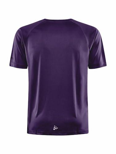 Craft CORE Unify Training Tee koszulka treningowa męska M | True Purple | odzież sportowa dla mężczyzn z poliestru pochodzącego z recyklingu | zakrzywione szwy boczne | Quick Dry T-shirt męski |